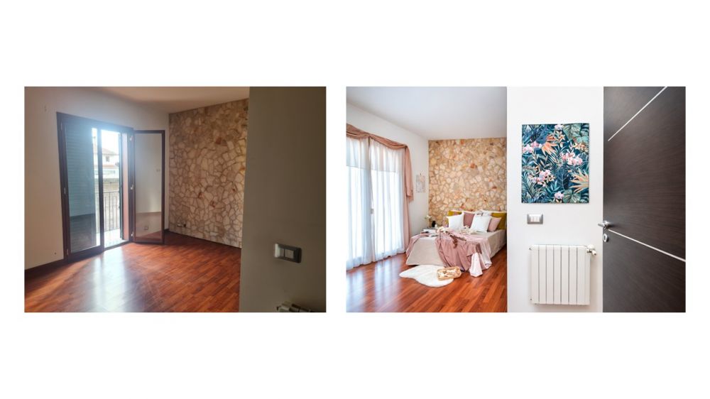 Bella ma senza anima: una camera con parquet, pietra rustica, tanta luce...ma serviva una spinta!