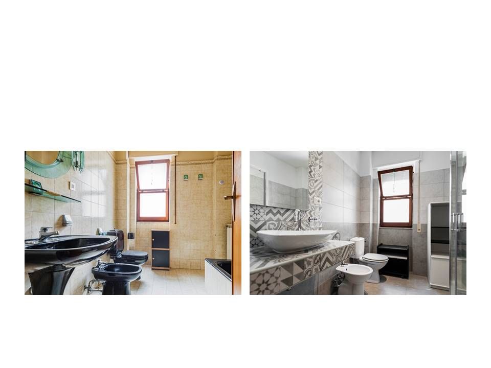 bagno padronale, interamente ristrutturato con riposizionamento dei servizi e la modifica della vasca in mega doccia